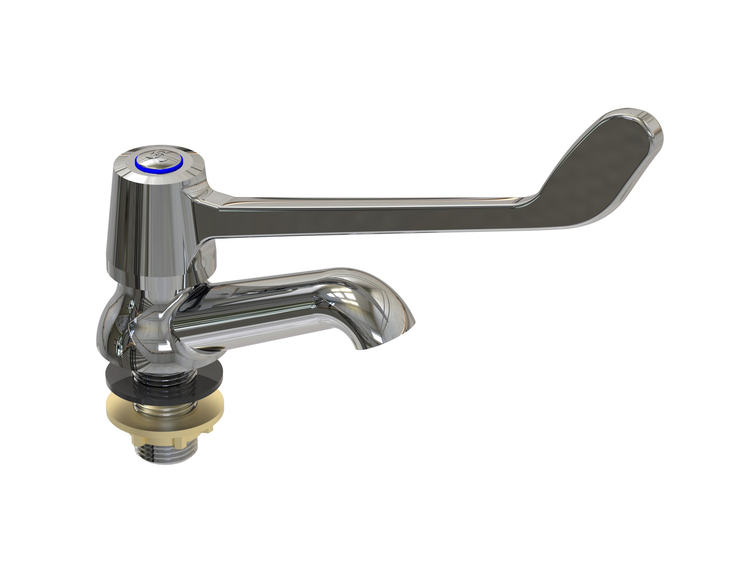 503-21B__1033700000.jpg Cobra Medical Heavy Pattern Pillar Tap Blue Male Chrome - Image 1