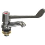 Cobra Medical Heavy Pattern Pillar Tap Red Male Chrome