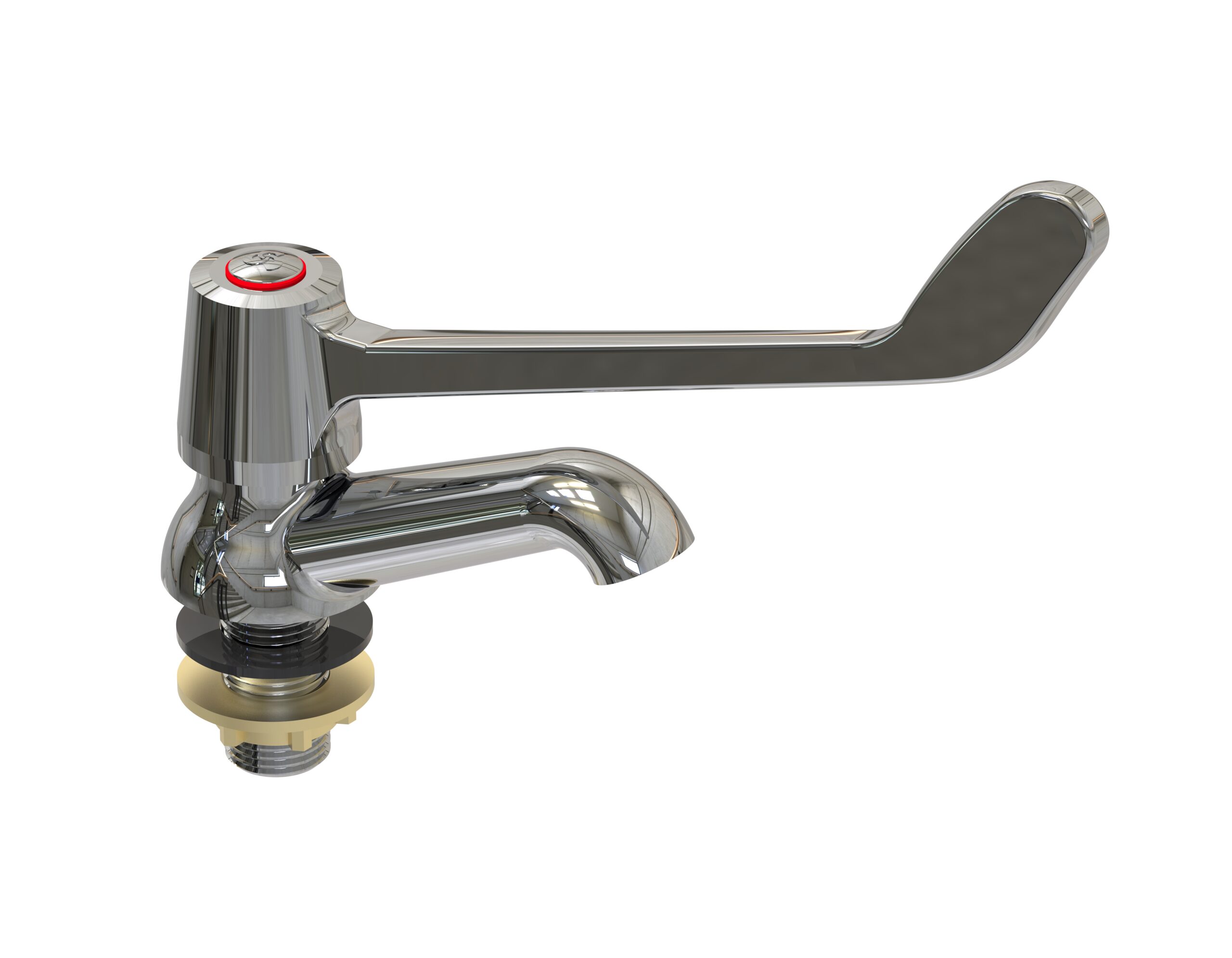 503-21R__1033710000.jpg Cobra Medical Heavy Pattern Pillar Tap Red Male Chrome - Image 1