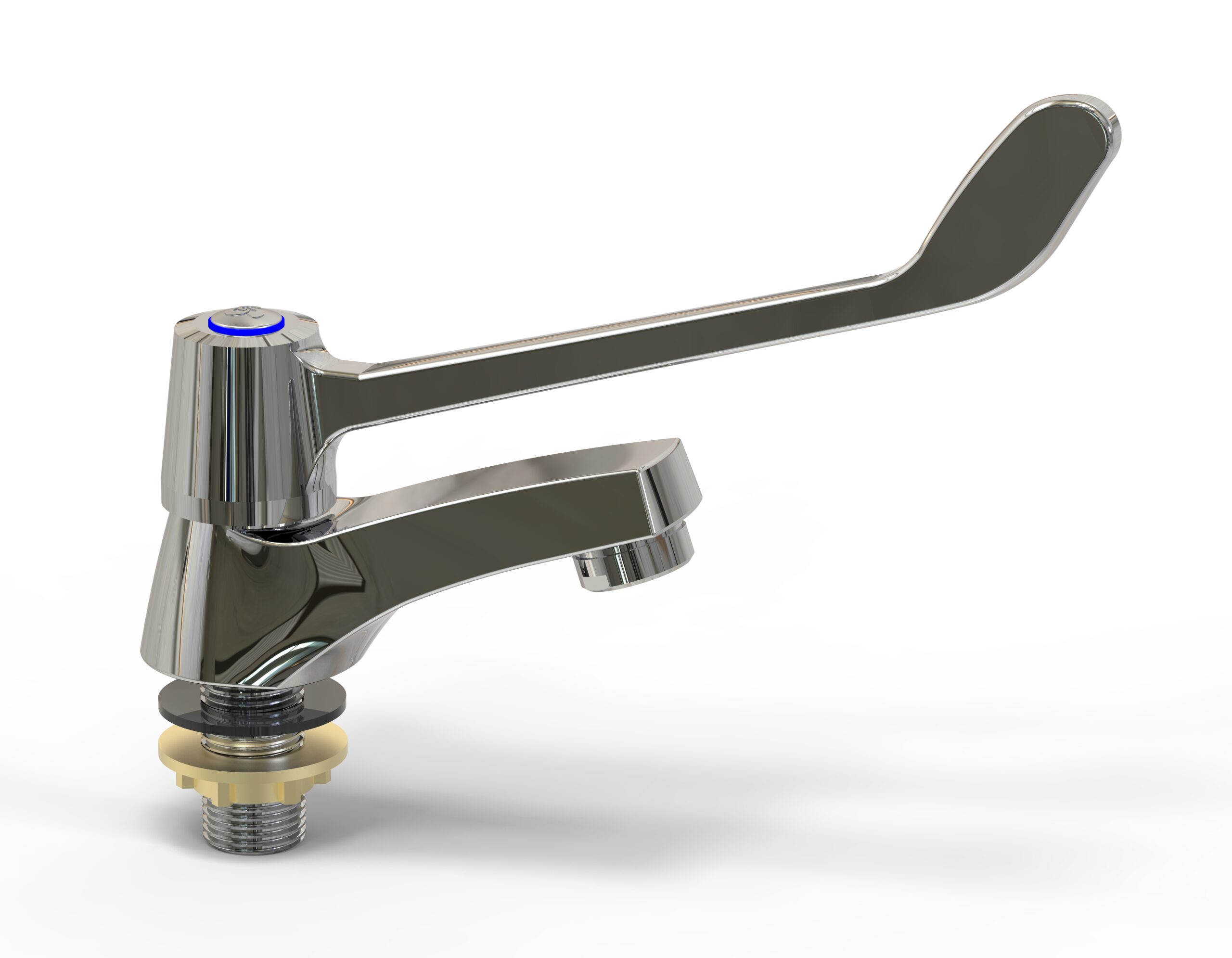 505-21B__1033720000.jpg Cobra Medical Heavy Pattern Pillar Tap Eco Blue Male Chrome - Image 1
