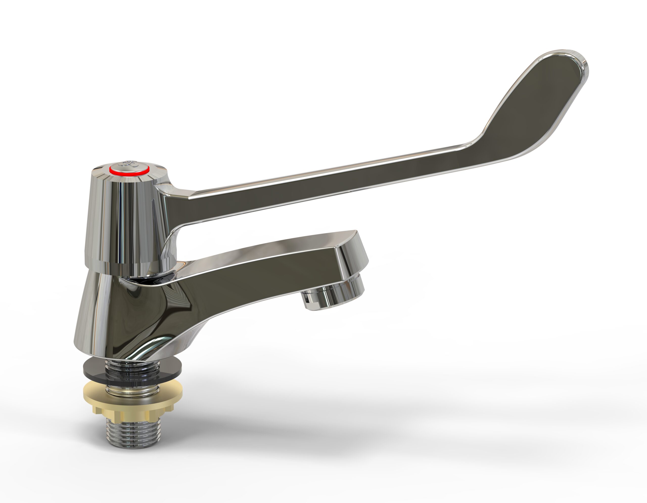 505-21R__1033730000.jpg Cobra Medical Heavy Pattern Pillar Tap Eco Red Male Chrome - Image 1