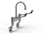 Cobra Medical Heavy Pattern Mixer Pillar Type Swivel Swan Spout 15 Chrome
