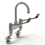 Cobra Medical Heavy Pattern Mixer Pillar Type Swivel Swan Spout 15 Chrome