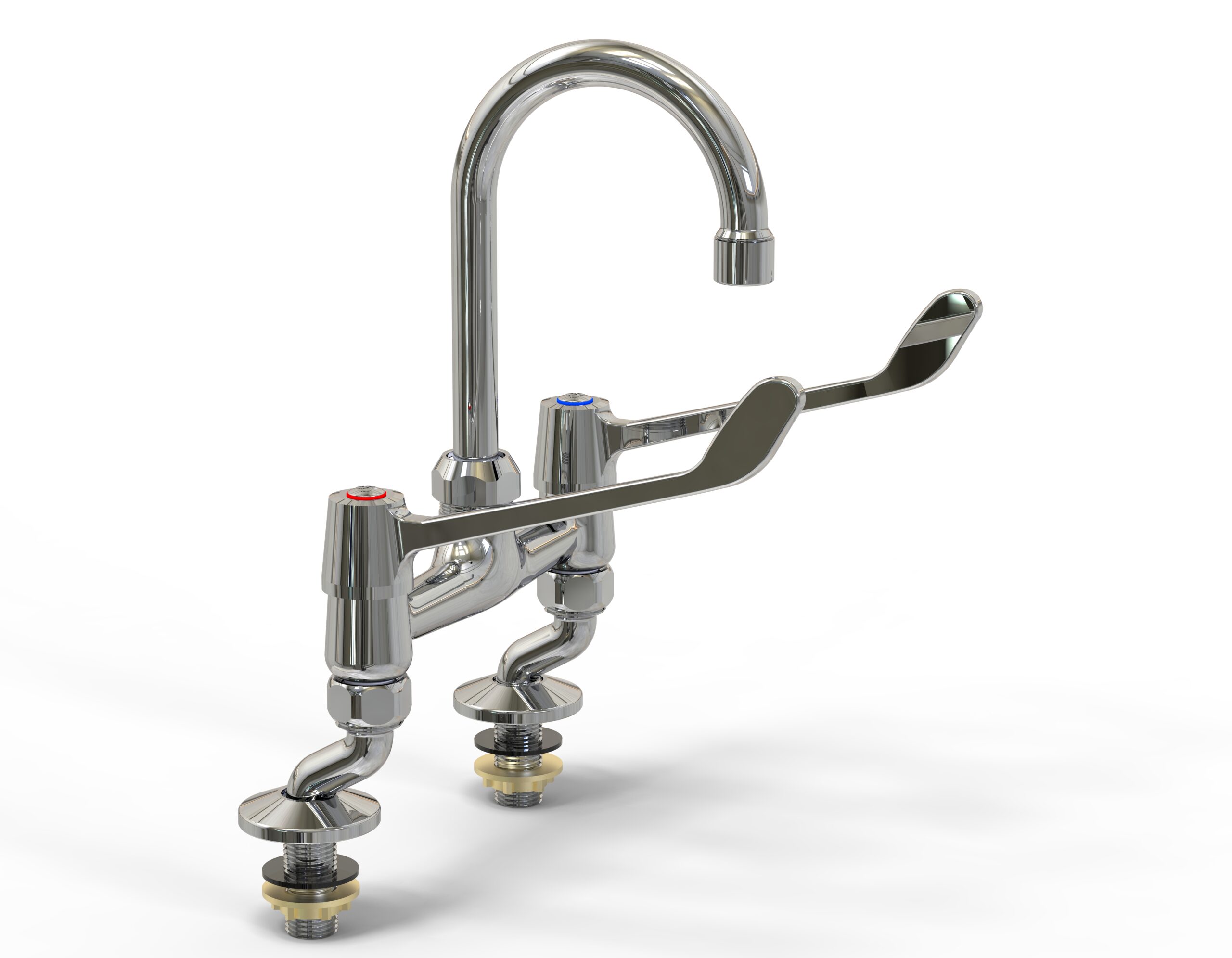 515-21__1033760000.jpg Cobra Medical Heavy Pattern Mixer Pillar Type Swivel Swan Spout 15 Chrome - Image 1