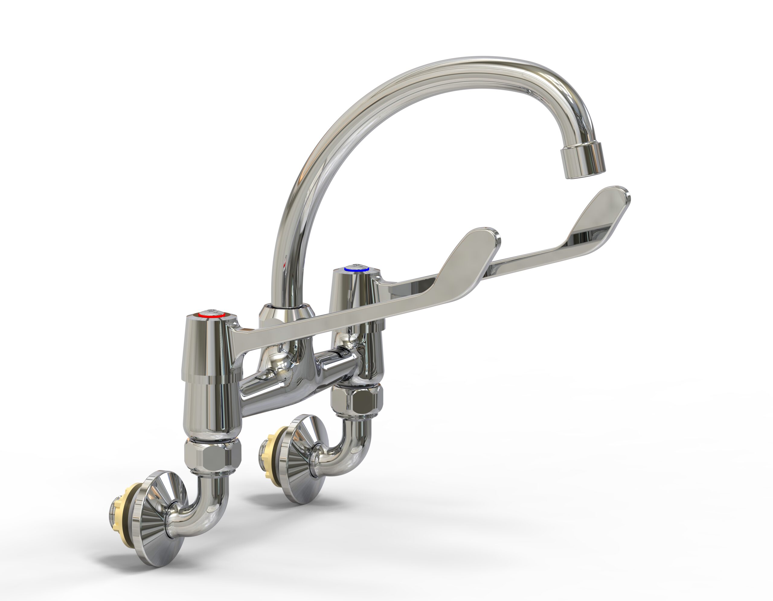 515_055-21__1033770000.jpg Cobra Medical Heavy Pattern Mixer Wall Type Swivel Swan Spout 15 Chrome - Image 1
