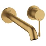 Grohe Essence Two-Hole Basin Mixer L-Size Brushed Cool Sunrise