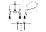 Cobra Medical Heavy Pattern Mixer Pillar Type Swivel Spout 15 Chrome - Image 2
