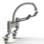 Cobra Medical Heavy Pattern Mixer Pillar Type Swivel Spout 15 Chrome