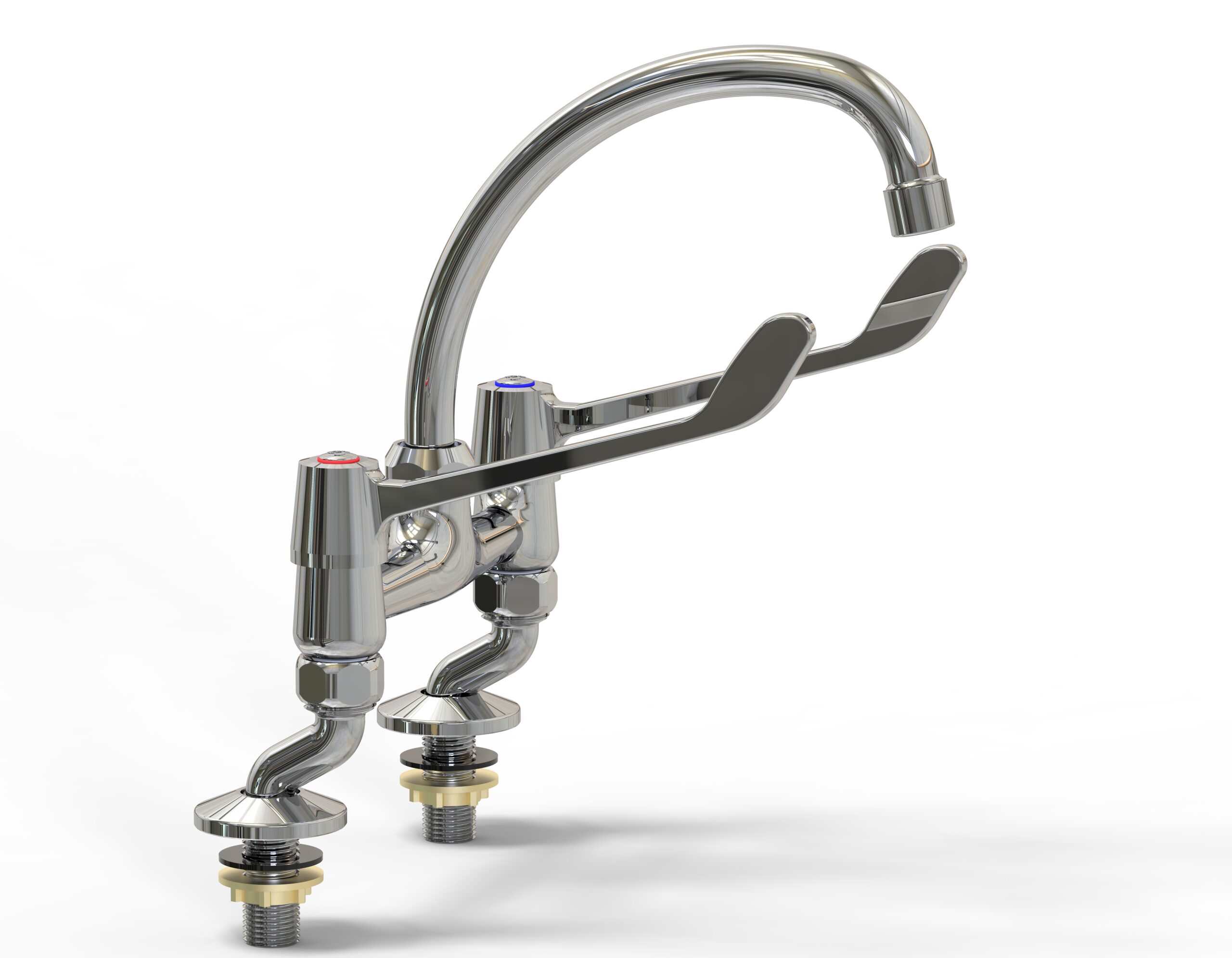 521-21__1033780000.jpg Cobra Medical Heavy Pattern Mixer Pillar Type Swivel Spout 15 Chrome - Image 1