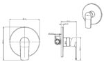 Cobra Seine Bath/Shower Concealed Mixer 3 Ports 1/2 FI Matte Black - Image 2