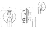 Cobra Seine Bath/Shower Concealed Diverter Mixer 4 Ports 1/2 FI Matte Black - Image 2