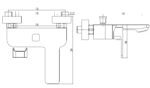 Cobra Arrive Bath Mixer Exposed Wall Type with Hose, Handshower & Holder Chrome - Image 2