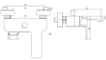 Cobra Arrive Bath Mixer Exposed Wall Type with Hose, Handshower & Holder Matte Black - Image 2