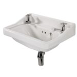 Vaal Springbok Wall Hung Basin 2 Taphole White