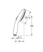 Grohe Tempesta 110 Hand Shower 2 Sprays Matte Black - Image 2