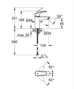 Grohe Eurosmart Basin Mixer 1/2"S-Size Matte Black - Image 2