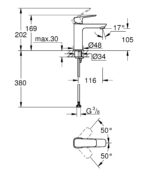 Grohe Cubeo Basin Mixer, Medium, Smooth Body Chrome - Image 2