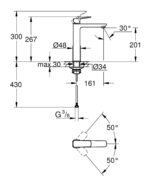 Grohe Cubeo Basin Mixer, Xl, Smooth Body Chrome - Image 2
