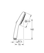 Grohe Tempesta Cube 110 Hand Shower 2 Sprays Matte Black - Image 2