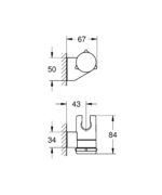 Grohe Tempesta Shower Holder Adjustable Matte Black - Image 2