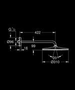 Grohe Rsh 310 Mono Headshower Set 422mm 9,5L Phantom Black - Image 2
