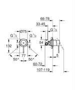 Grohe Essence Slm Rough-In + Trim Shower Isr Phantom Black - Image 2
