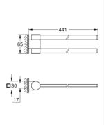 Grohe Selection Double Towel Bar Phantom Black - Image 2