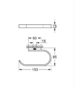 Grohe Selection Toilet Paper Holder W/O Cover Phantom Black - Image 2