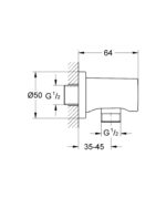 Grohe Rainshower Shower outlet elbow, 1/2" warm sunset - Image 2