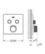 LAUNCHING MARCH 2026 Grohe Grohtherm Smartcontrol Thermostat For Concealed Installation With 2 Valves Brushed Hard Graphite - Image 2