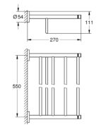 LAUNCHING MARCH 2026 Grohe Essentials Multi Bath Towel Rack Brushed Cool Sunrise - Image 2