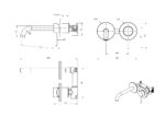 Cobra Tigris Basin Mixer Wall Type 1/2 FI Brushed Gun Grey - Image 2