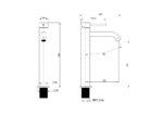 Cobra Tigris Basin Mixer Pillar Type Raised 1/2 FI Matte Black - Image 2
