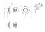 Cobra Tigris Bath/Shower Mixer Concealed 3 Ports 1/2 FI Chrome - Image 2