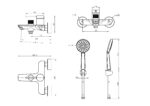 Cobra Tigris Bath Mixer Exposed Wall Type With Handshower Set 1/2 FI Brushed Nickel - Image 2