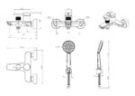 Cobra Tigris Bath Mixer Exposed Wall Type With Handshower Set 1/2 FI Chrome - Image 2