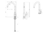 Cobra Tigris Sink Mixer Pillar Type 1/2 FI Chrome - Image 2