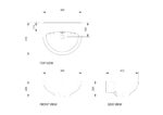 Vaal Daisy Wall Hung 3 Taphole Basin White - Image 2