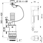 Vaal Universal Cistern Fittings for Dual Top Flush Cistern - Image 2