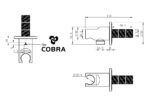 Cobra Wall Outlet & Bracket Matte Black - Image 2