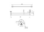 Cobra Seine Double Towel Rail 600mm Brushed Gold - Image 2