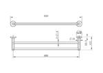 Cobra Seine Double Towel Rail 600mm Matte Black - Image 2