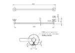 Cobra Seine Single Towel Rail 600mm Matte Black - Image 2