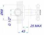 Cobra Roma Original Light Pattern Stoptap Underwall FXF 15mm Chrome - Image 2