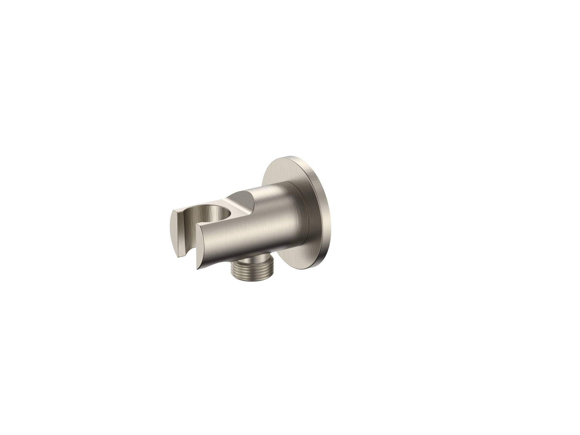 AP-RND-BN.jpg Cobra Seine Round Shower Outlet & Holder 64mm Brushed Nickel - Image 1