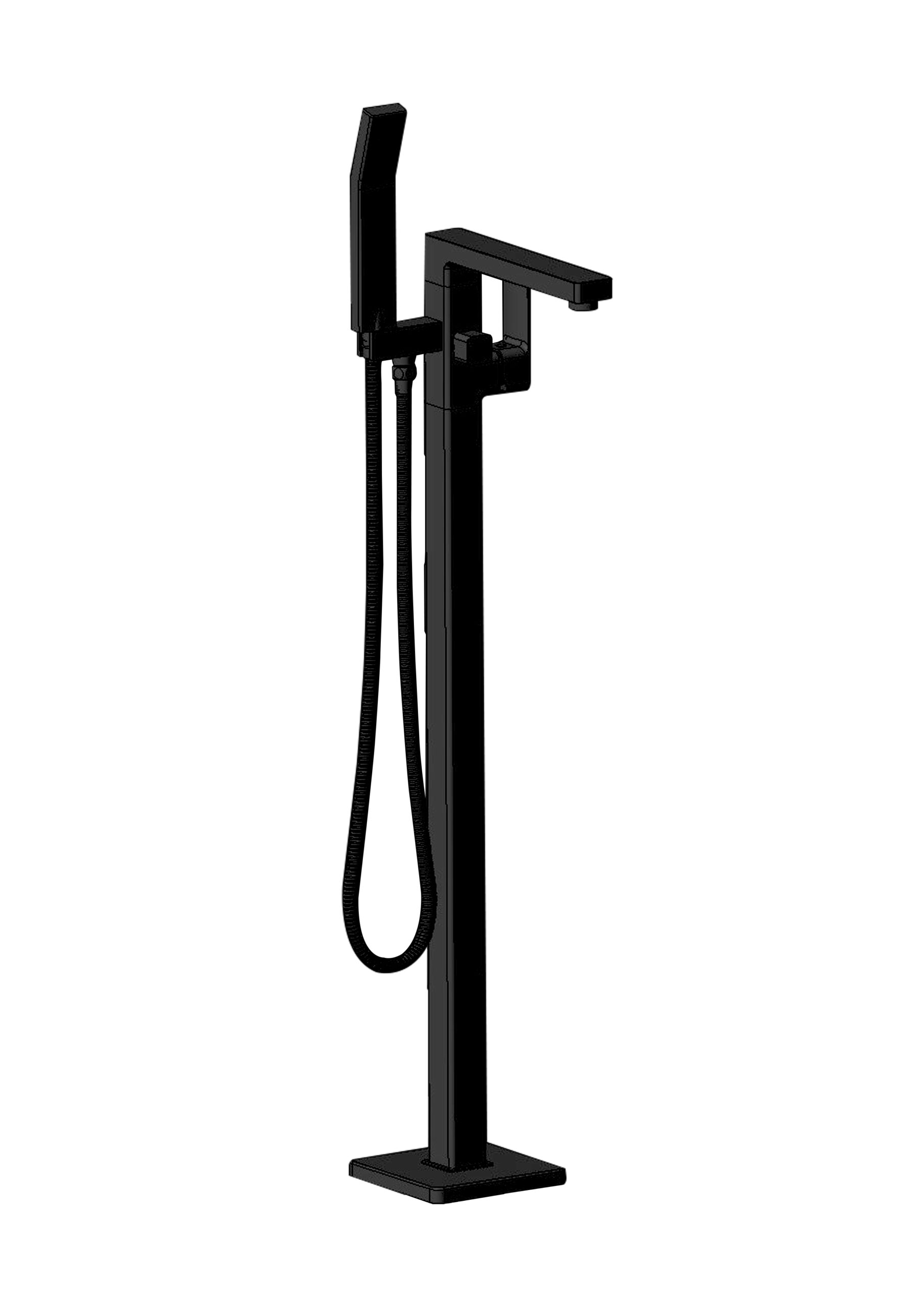AR-980EB.jpg Cobra Arrive Bath Mixer Freestanding With 1500mm Hose and Handshower Matte Black - Image 1