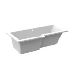 Cobra Elegancia 1700x850x450 Left Hand Built In Shower Bath White