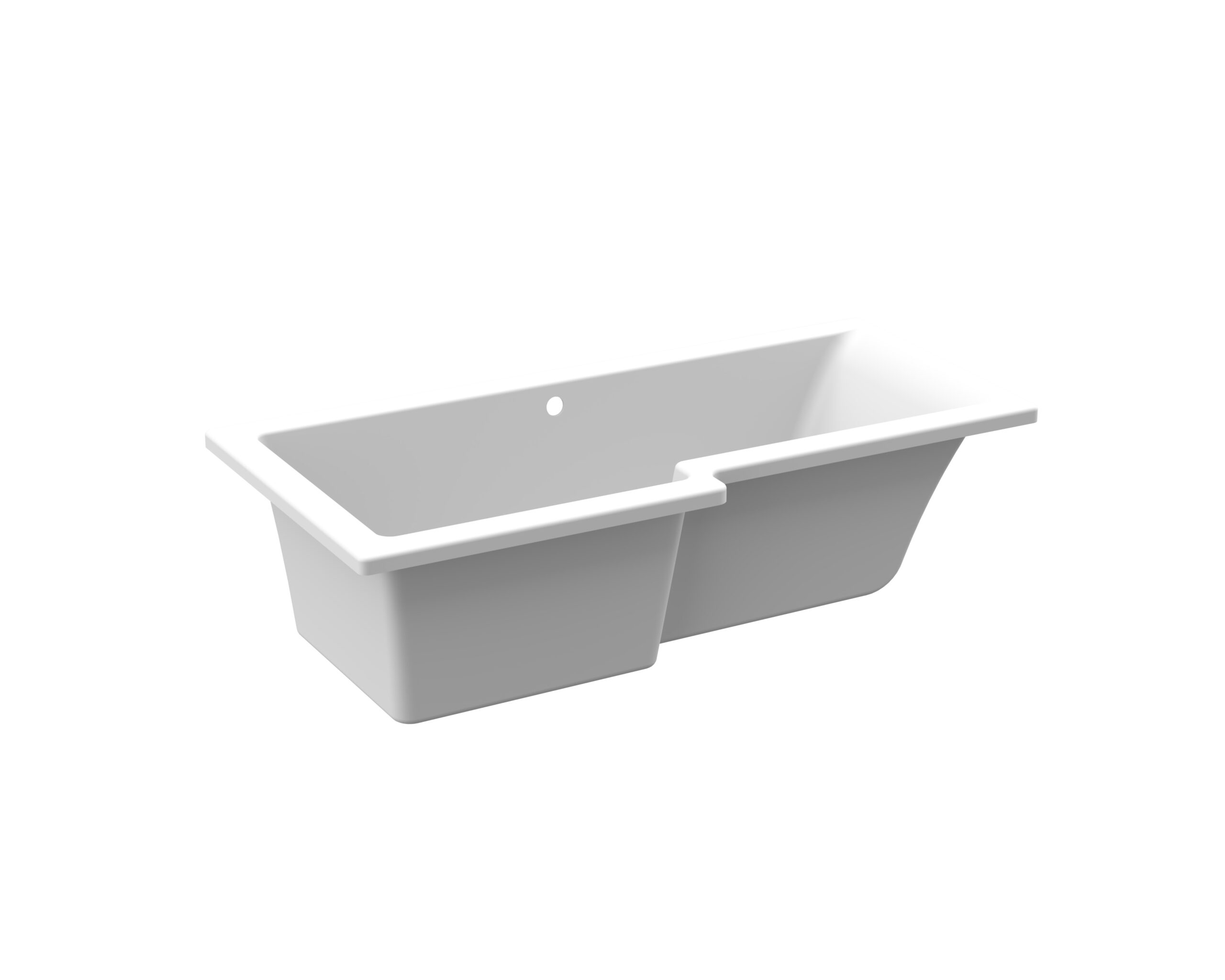 BSB-ELE-LHO-NH-L-WHI.jpg Cobra Elegancia 1700x850x450 Left Hand Built In Shower Bath White - Image 1