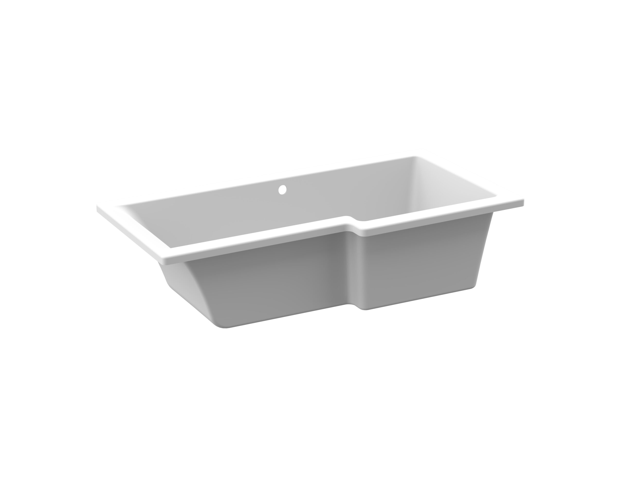 BSB-ELE-RHO-NH-L-WHI.jpg Cobra Elegancia 1700x850x450 Right Hand Built In Shower Bath White - Image 1