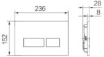 Cobra Actuator Plate For Concealed Cistern Rectangular Brushed Nickel - Image 2